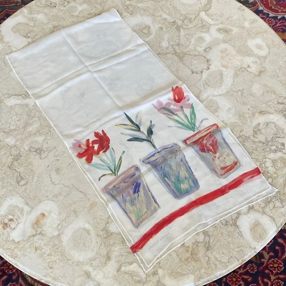 Laura Ashley Light Floral Rectangular Scarf - Picture 3 of 6